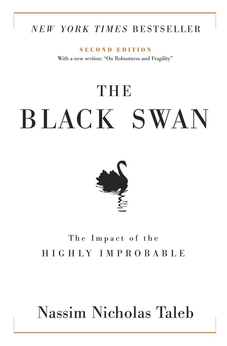 Omslaget til The Black Swan av Nassim Nicholas Taleb.